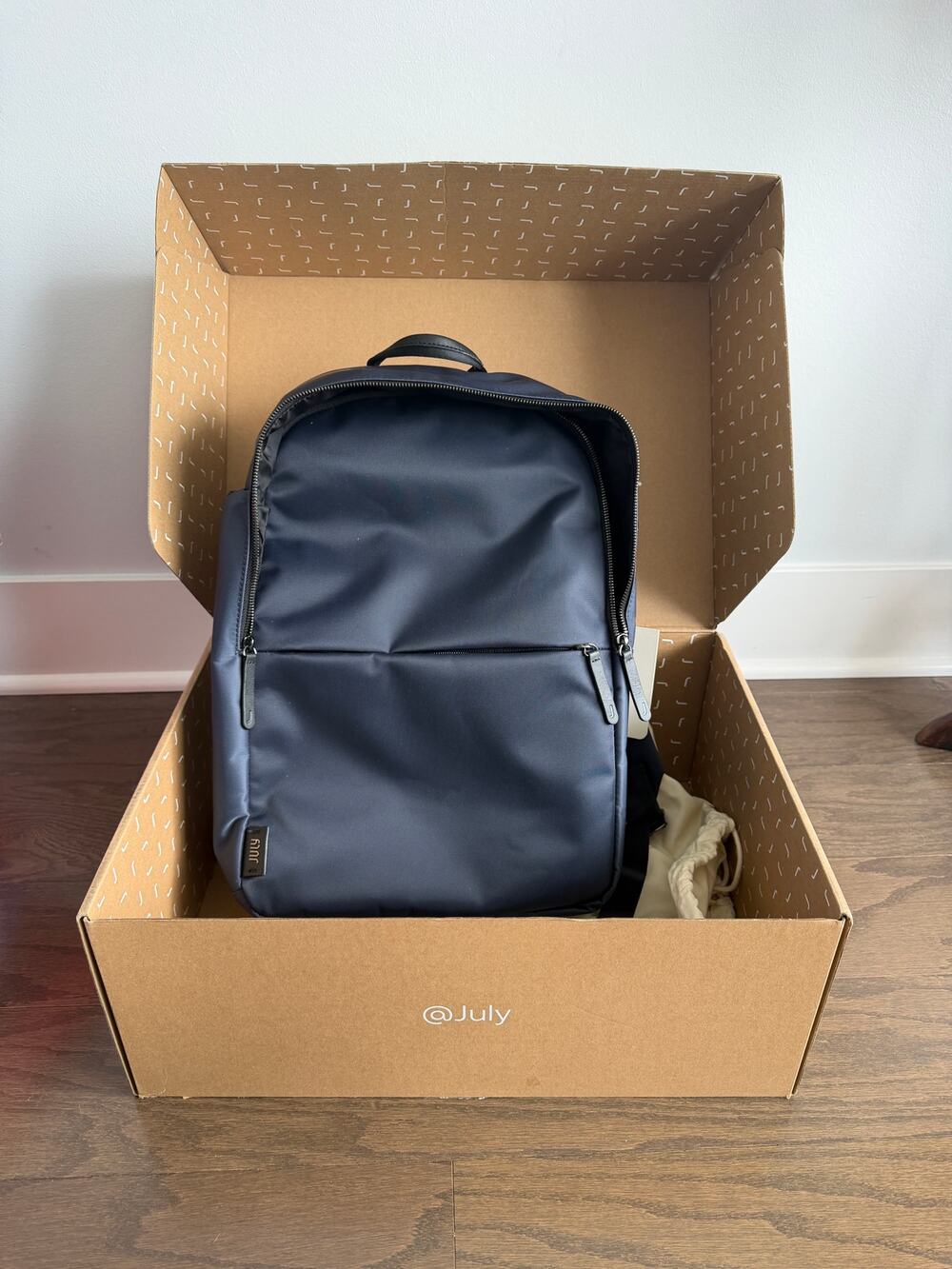 July Carry All Backpack 20L Navy Water Resistant Travel Laptop Bag New in Box